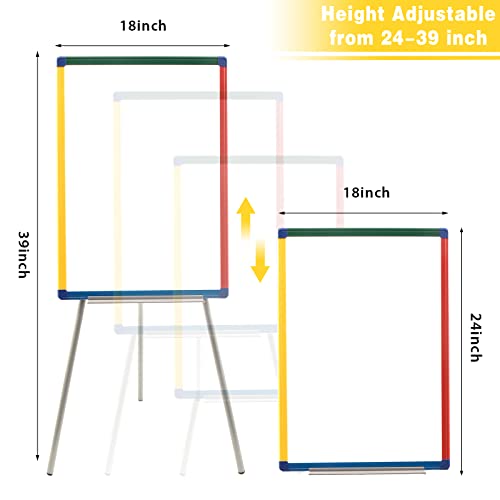 Makello Magnetic Whiteboard Kid Easel Dry Erase Board For Teacher Homeschooling With 82 Pcs Magnetic Letters And Numbers, 6 Magnets, 3 Pens, Dry Eraser, 24X18 Inches #TOP1