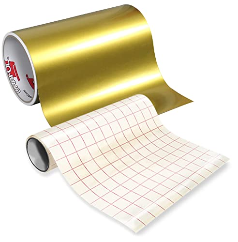 Vinyle adhésif Oracal doré brillant avec papier transfert pour Cameo et Cricut