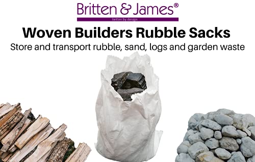 Britten and James Woven Builders Rubble Sacks (Pack of 20). Strong Builders Bags for DIY, Building and Gardening. 80cm x 50cm 2 Britten and James Woven Builders Rubble Sacks (Pack of 20). Strong Builders Bags for DIY, Building and Gardening. 80cm x 50cm - Image 2