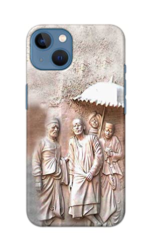 Image of Printed Hard Back Cover Case for Apple iPhone 13 Back Cover (Sai Baba) -1803
