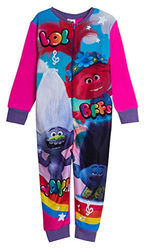 Trolls Pyjama tout-en-un en polaire pour fille Motif coquelicot - - 9 ans