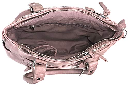 Medium CCW Bag Multi-Zippers Fashion Faux Leather Concealed Carry Purse2