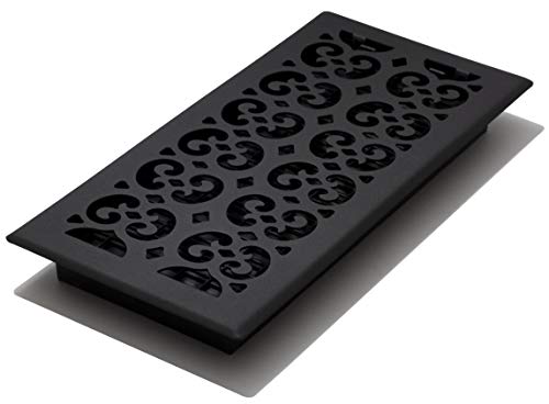 Decor Grates STH614 Classic Collection Floor Register, Textured Black, 6x14 Inches