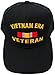 Vietnam ERA Cap and Bumper Sticker Mens Black Veteran Baseball Hat