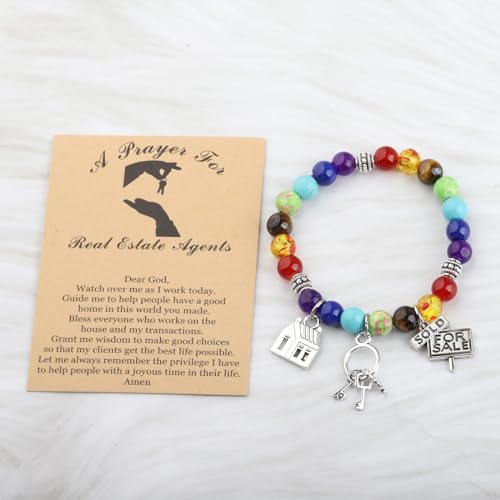 WSNANG Realtor Bracelet Real Estate Agents Prayer Jewelry Thank You Gift Salesman Graduation Gift4