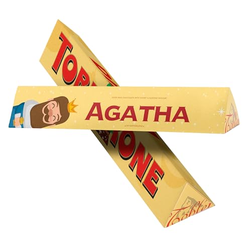 Made in Gift | Toblerone Gigante Personalizado 360g – Chocolate Suizo con Leche y Almendras | Regalo Original de Reyes Magos, Navidad o Nochevieja | Añade Nombre o Texto – 31x6x6cm (Gaspar)