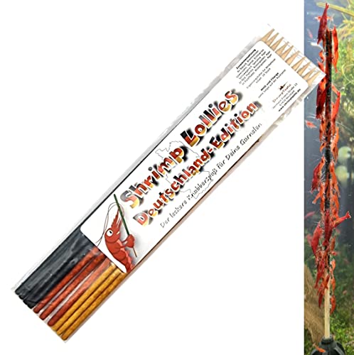 Schmitt Aquaristik Shrimp-Lollies Deutschland Mix (10 Stück) / Garnelen Lollies Futter Blütenpollen Sticks Futterstangen