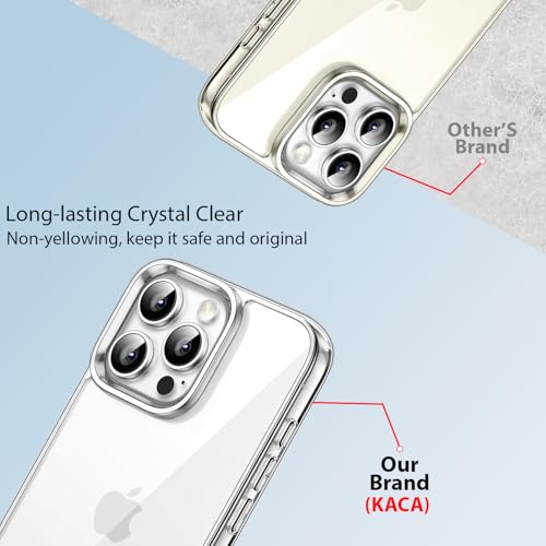 Image of KACA Clear Back Cover Case for Apple iPhone 16 Pro |Case for iPhone 16 Pro|Shockproof Bumper TPU Protective Design|Apple iPhone 16 Pro Back Cover- Transparent