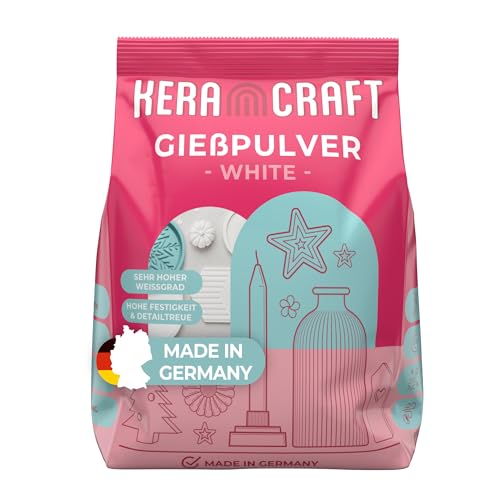 Keracraft Gießpulver weiß 4,5kg - Reliefgießpulver weiß für kreative...