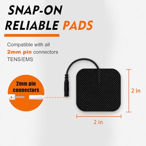 TENS Unit Pads Replacement Pads for TENS Unit Electrode Pads Electrodes for TENS Unit Muscle Stimulator Pads 2"x2", 24PCS Stim Pads for AUVON TENS Unit Electrode Pads/TENS 7000 Replacement Pads