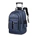FANDARE Business Trolley Reiserucksack mit Rollen Handgepäck Koffer Groß Rolling 15.6 Zoll Laptop Rucksack Reisetasche mit Rädern Herren Laptoptasche Reisekoffer Aaktenkoffer für Schule Arbeit Blau