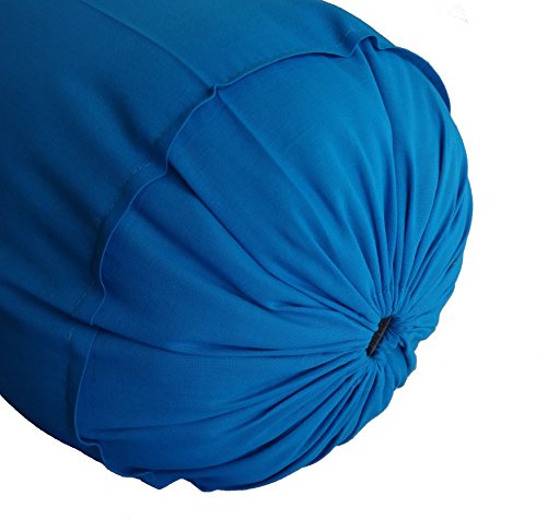 Turquoise Blue Bolster Pillowcase - Neck Roll Round Bolster Cover for Bed Sofa Chair Couch Lounge Cotton 6