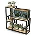 OrganizeHub 水槽スタンド 水槽台 水槽棚 耐荷重約400kg 幅60×奥行30×高さ70cm 大容量収納ラック 多層魚缸専用ラック 開放式収納ラック 水槽置き台 ラック棚 ガード付き 組立式 エコ素材 丈夫 モダンデザイン おしゃれ