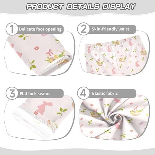 Baskets Bunny Girls Leggings,Workout Leggings for Girls Toddler Athletic Legging Size for 3-10T3