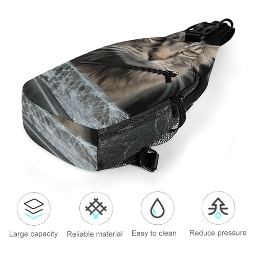 Bolsa de hombro cruzada con estampado original para uso exterior 5