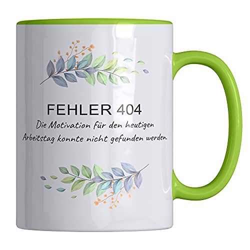 Tasse mit Spruch - Motiv: Fehler 404 - lustige Tasse - 330ml - Spülmaschinen- und Mikrowellen geeignet - stylische Spruchtasse von Your Gravur Cover