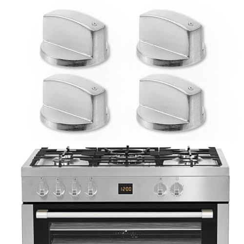 Juego de 4 Perillas Universales de Repuesto para Estufa de Gas de 6MM, Accesorios de Control de Temperatura Preciso para Cocina y Horno.