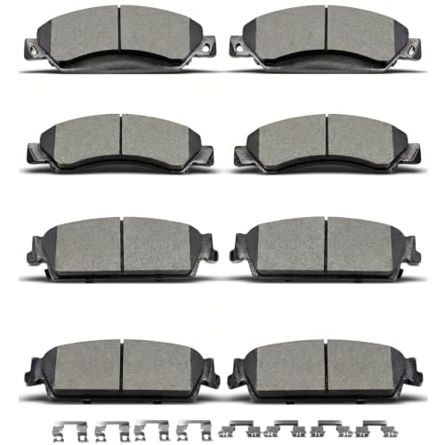 D1092 D1194 Front Rear Ceramic Brake Pads With Clips Fit For