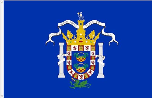 BANDERA DE MELILLA. CALIDAD RASO PREMIUM. TAMAÑO GRANDE 150X90 CM