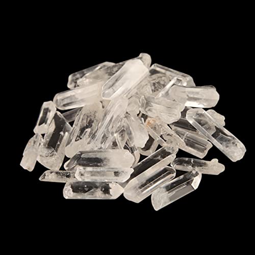 SHANJIANKE Quartz Crystals 10 Pcs Reiki Clear Quartz Crystal - Irregular Natural Healing Clear Quartz Points, Bulk Quartz Crystals for Decoration, Meditation, Yoga, Necklaces (1"- 2")