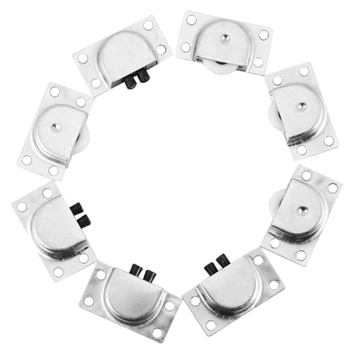 Didiseaon 4 pares Rodamientos de Acero Inoxidable para Puertas Corredizas Ruedas Silenciosas para Armarios y Muebles Duraderas y Fáciles de Instalar Compatibles con Puertas Color Aleatorio