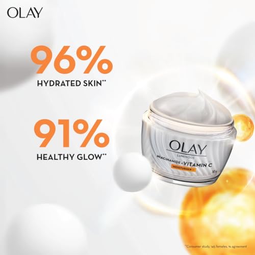 Olay Vitamin C Face Cream with Niacinamide l Even Glow & Smooth Texture l Normal, Oily, Dry & Combination Skin l Parabens & Sulphate-free l 50g