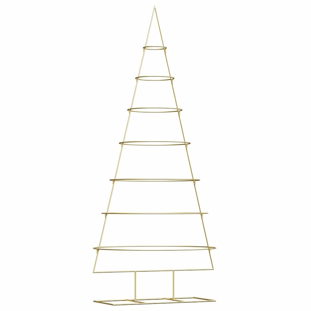 Decorazione per albero di Natale in metallo con supporto in acciaio per una moderna decorazione natalizia fai da te, in metallo nero, 90 cm