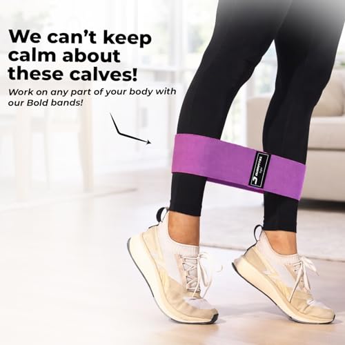 Image of Fabric Resistance Bands Set of 3 (Light to Heavy) Strength Levels for Unisex, Non-Slip Hip Bands for Glutes, Legs & Squats, Exercise Booty Bands for Workout, Stretching, Toning