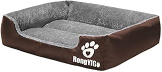 RongYiGo Pet Bed for Small/Medium/Big/Extra Large Dogs, Super Soft Pet Sofa Cats BedSelf Warming and Breathable Pet Bed Premium Bedding (S, BROWN)