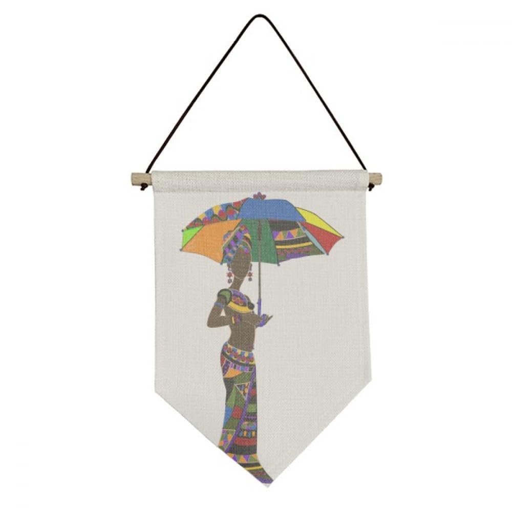 Bannière décorative en toile femme africaine pour déco murale
