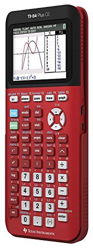 Texas Instruments 84PLCE/TBL/1L1/T Ti-84 Plus Ce Radical Red Graphing Calculator thumb #1