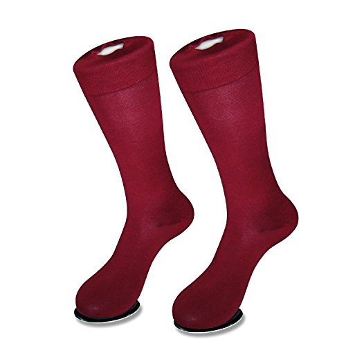 Solid Color Men's Dress Socks (Burgundy)