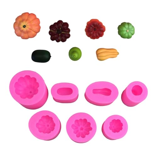 Set de silicona para hornear con 7 moldes multicolor miniatura 6