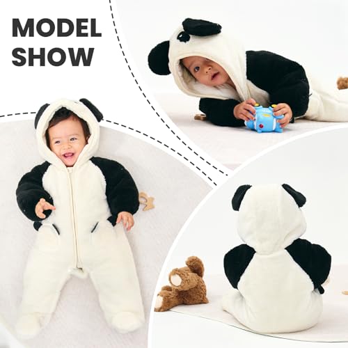 JiAmy Baby Snowsuit Newborn Girl Boy Fleece Outfits Baby Animals Hooded Winter Romper Jumpsuit Clothes3