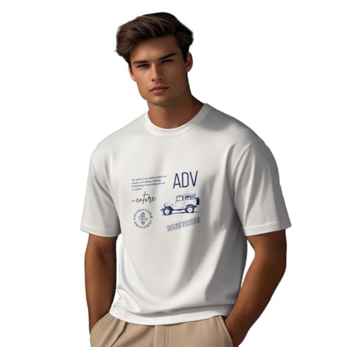 Image of Nobero 100% Cotton T Shirts for Men Stylish | Regular Fit | Graphic Printed T Shirts for Men 180 GSM Combed Cotton | Round Neck Half Sleeve