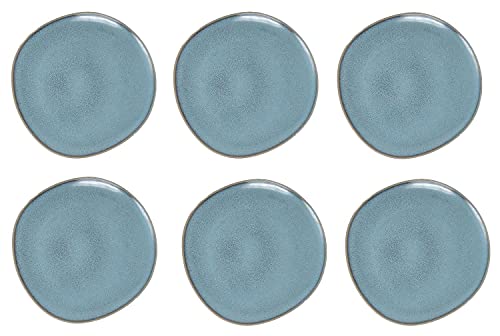 Villeroy & Boch Like. by Lave glacé 6er Set Frühstücksteller türkis blau D. 23cm