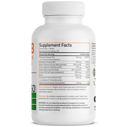 image for Bronson Super B100 Vitamin B Complex Sustained Release Contains All B 