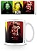 1art1 Bob Marley, Tricolour Smoke Taza Foto (9x8 cm) Y 1x Pegatina Sorpresa