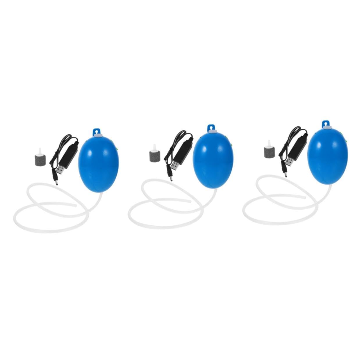 Sosoport Aquarium Sauerstoffpumpe Wiederaufladbare Fisch Luftpumpe Ballonpumpe Vakuum Autoluft Tauchwasserpumpe USB Fahrradpumpe Wasserpumpe Elektrisches Aquarium Abs Blau