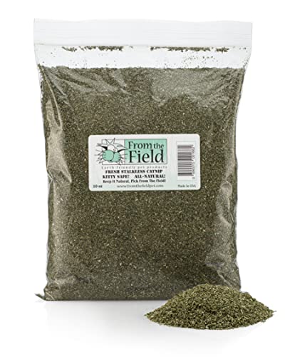 From The Field Catnip For Cats – All Natural Cat Nip, Finely Ground Without Stalks Or Stems, Resealable – Fresh, Potent And Grown In The Usa Promotes Cat Exercise, Play And Engagement [Size Variation] #TOP1