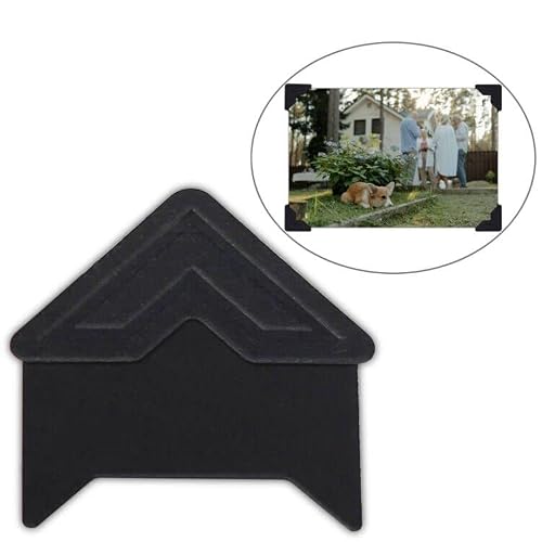 Black Photo Corners Self Adhesive Stickers,120piece Acid Free Photo/Picture Mounting Corners for DIY Scrapbook, Photo Album, Picture Frames, Memory Books, Journal