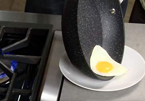 THE ROCK by Starfrit 8" Fry Pan with Bakelite Handle, Black, pack 2