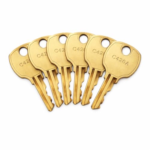 C420A File Cabinet Replacement Keys Compatible with CompX & National Cam Locks, 6 Pack