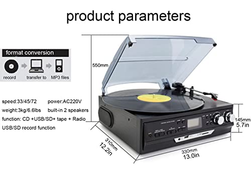 Tourne-Disque Vinyle Bluetooth 3 Vitesses avec Radio FM numérique USB Platine Vinyle Vintage pour disques vinyles avec… - Les Beatles, Paul McCartney, John Lennon, RIngo Starr, George Harrison Tourne-Disque Vinyle Bluetooth 3 Vitesses avec Radio FM numérique USB Platine Vinyle Vintage pour disques vinyles avec… – Image 6