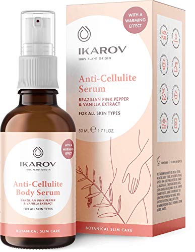 Ikarov Anti Cellulite Serum 50ml-Straffendes natürliches Körperöl zur Glättung und Straffung der Haut, Intensivbehandlung bei hartnäckiger Cellulite mit Brasilianischer Zanderpfeffer & Vanilleextrakte Cover