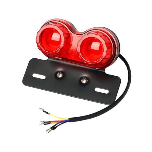 Feu arrière de frein universel 12V étanche à LED haute luminosité avec support de plaque