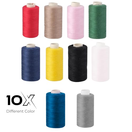 Hilos de costura serger 10 conos 500 yardas cada uno miniatura 4