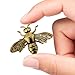 Didiseaon 2 Pcs Brass Bee Ornament Figurine, Small Gold Metal Insect Sculpture, Vintage Animal Statue Paperweight for Home Office Desktop Decor