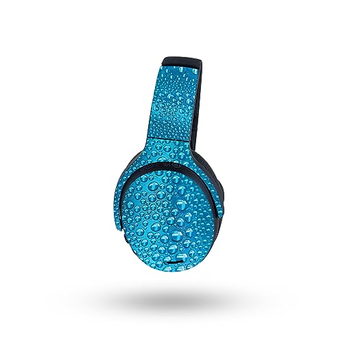 MightySkins Skin Compatible with Skullcandy Crusher ANC 2 - Wavy Drops | Protective, Durable, and Unique Vinyl Decal wrap Cover | Easy to Apply, Remove, and Change Styles