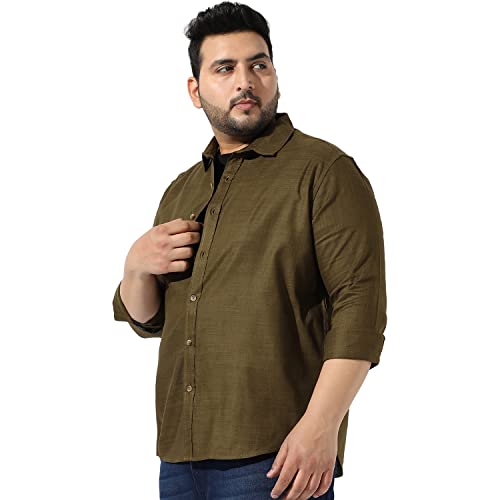 Image of Instafab Plus Men's Button Up Regular Fit Shirt for Casual Wear Modern Clothing Shirt Crafted with Regular Sleeve, Comfort Fit & High-Performance for Everyday Wear